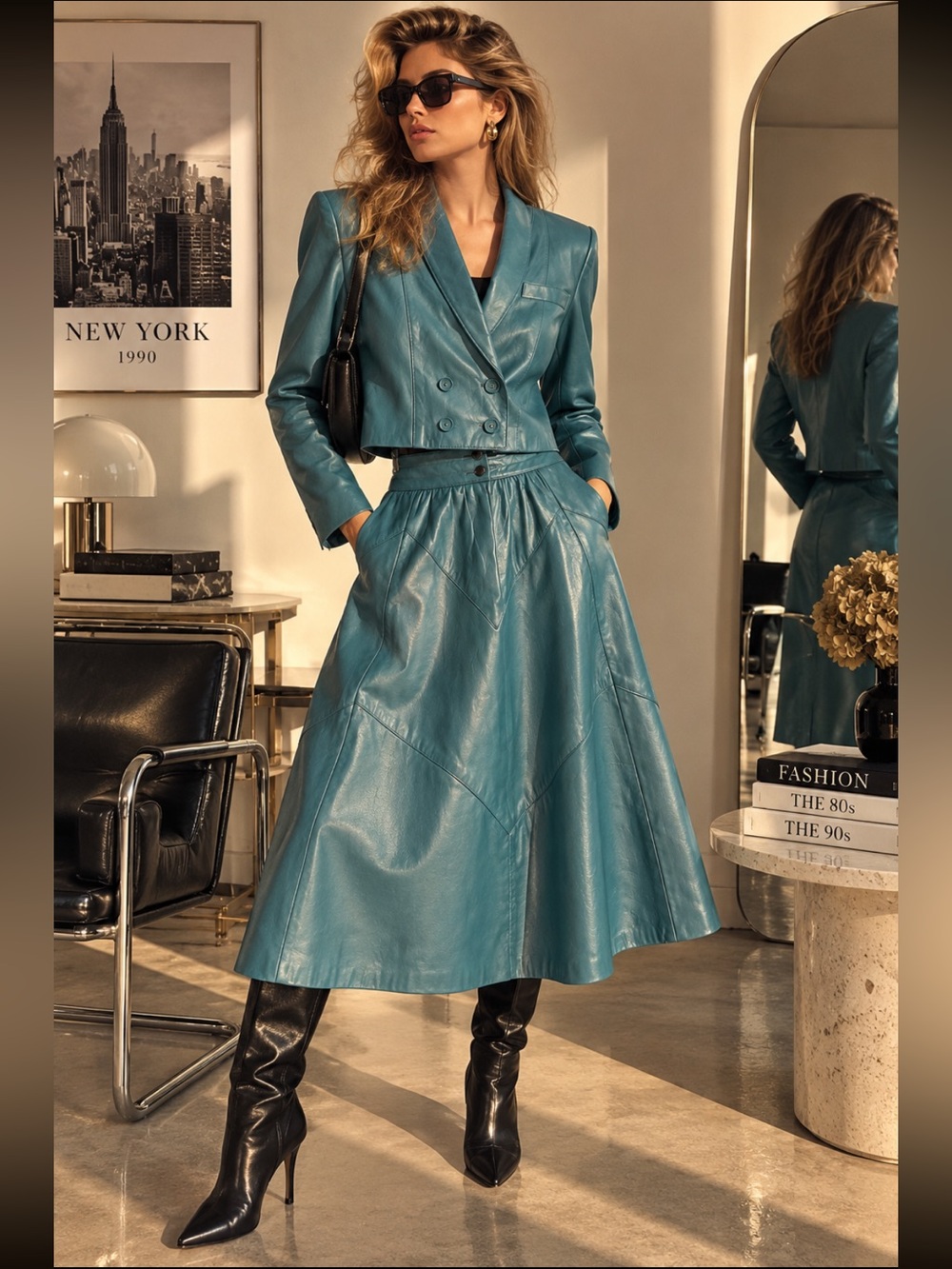 Vintage 80-90’s! DI CAPRA INTERNATIONAL, 100% jacket & skirt set!